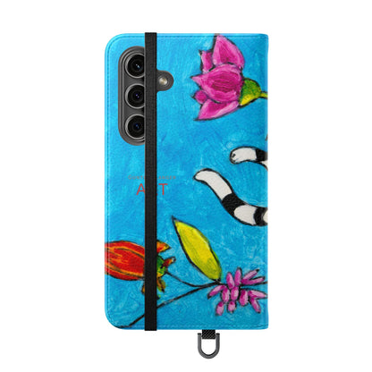 Flip Cases - Motiv: Gescheckte Katze schwebt