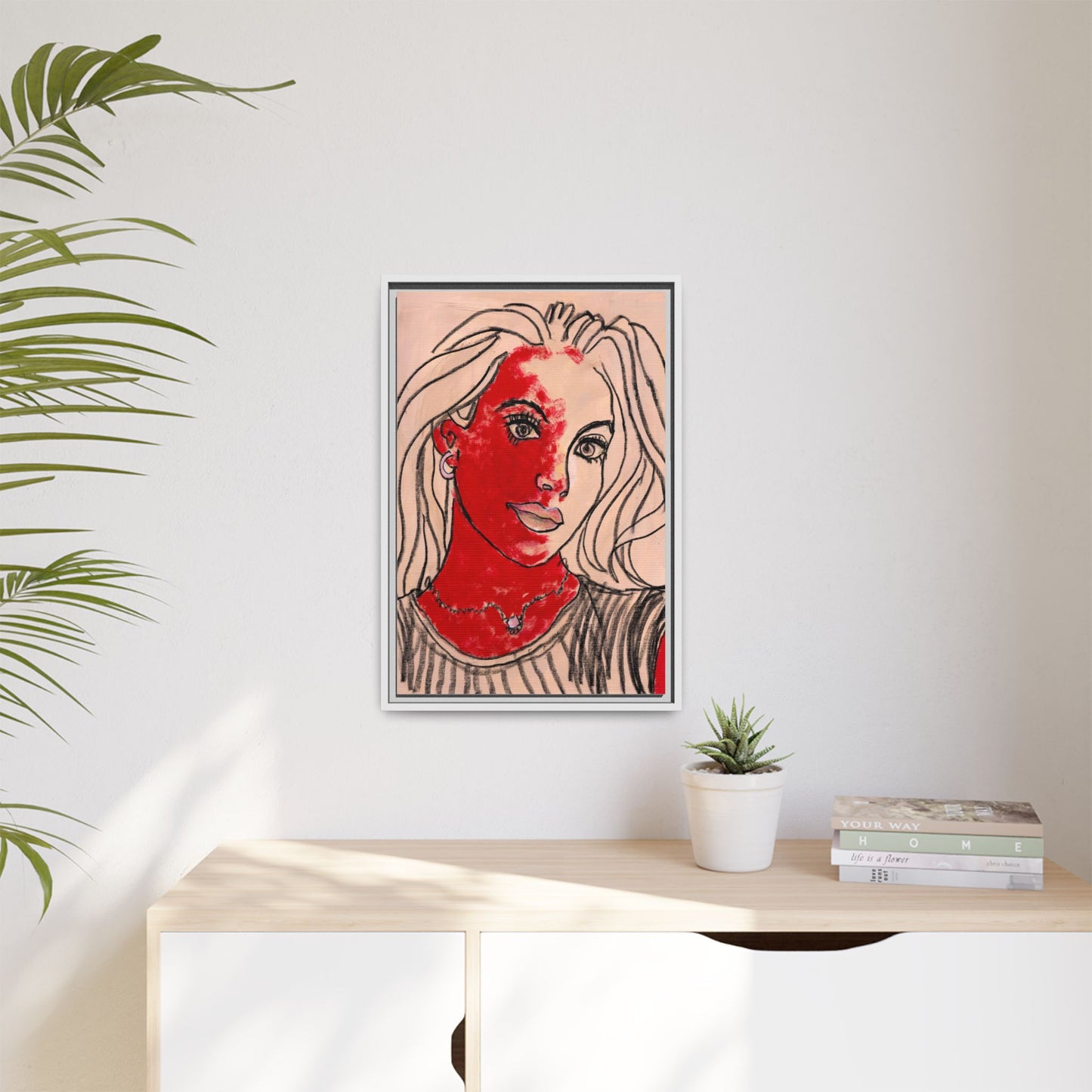 Matte Canvas, Framed (Multi-color) - Motiv: Christina, H 45,72 bis 76,20 cm