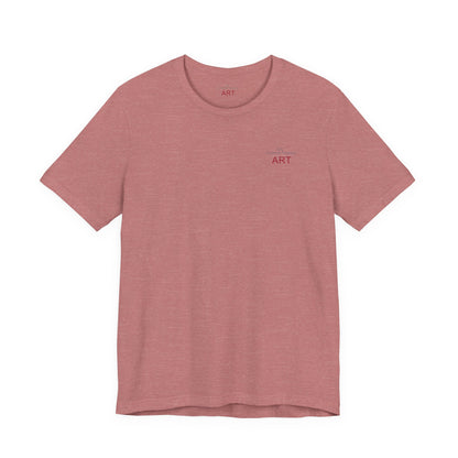 Unisex Jersey Short Sleeve Tee - Motiv: Front Logo & Rückseite Giselle H 48,42 cm, N-Label
