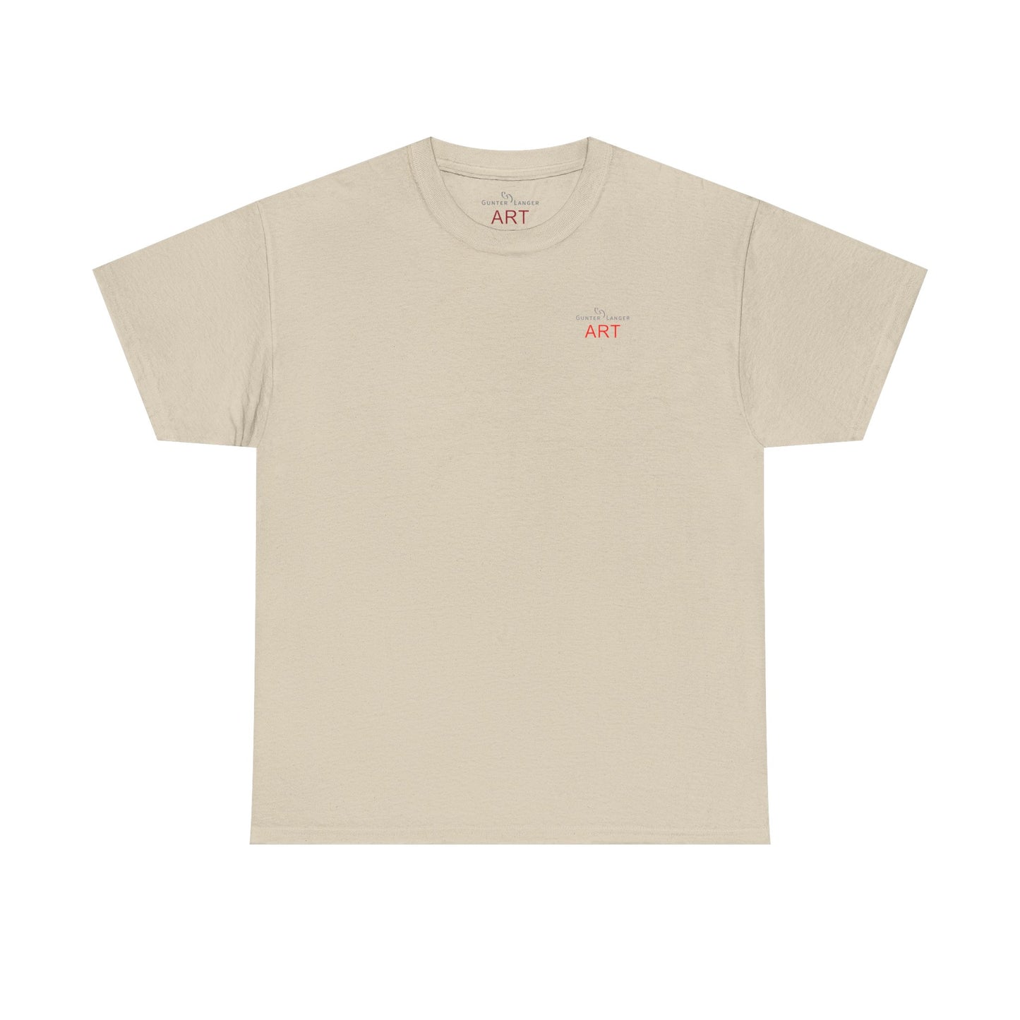 Unisex Heavy Cotton Tee - Motiv: Front Logo & Rückseite Lina, Neck Label