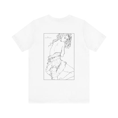 Unisex Jersey Short Sleeve Tee - Motiv: Rückseite Giselle, Kasten, H 40 cm