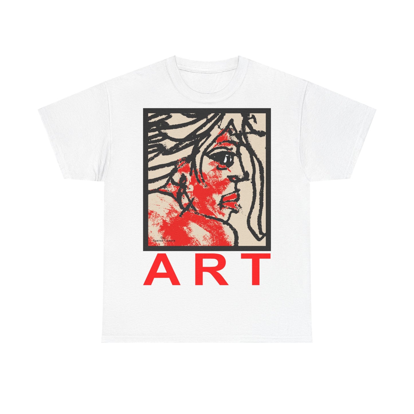Unisex Heavy Cotton Tee  - Motiv: Front Ria, H 48,5 cm