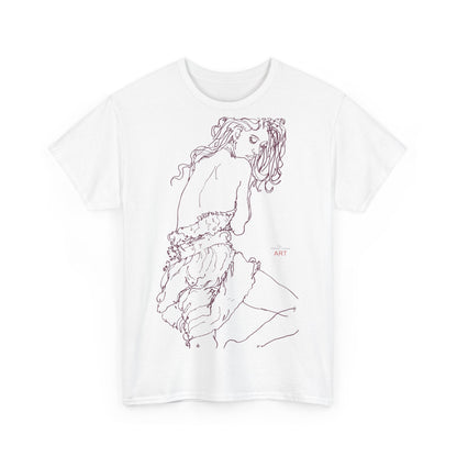 Unisex Heavy Cotton Tee - Motiv: Front Giselle violett-braun