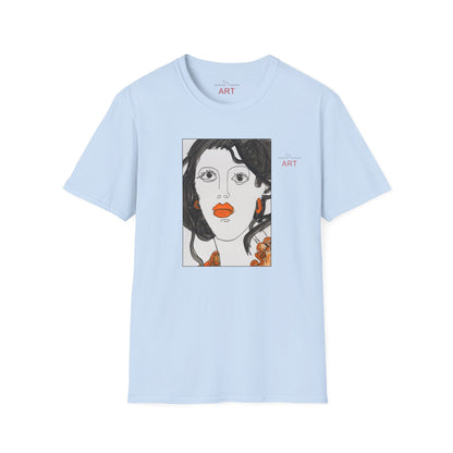 Unisex Softstyle T-Shirt - Motiv: Front & Rückseite Edda, 28,5 cm, Neck Label