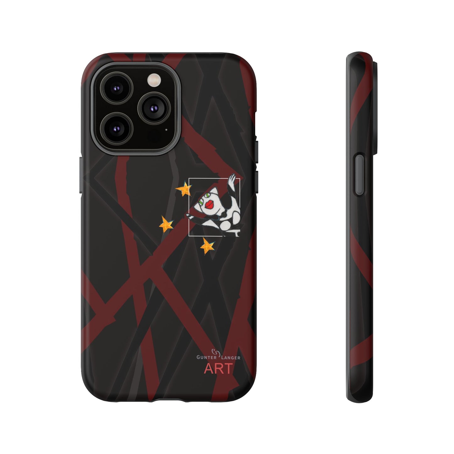 Tough Cases - iPhone - Motiv:  "Miau" klein H 8 cm, Sternenhimmel, Mikado3