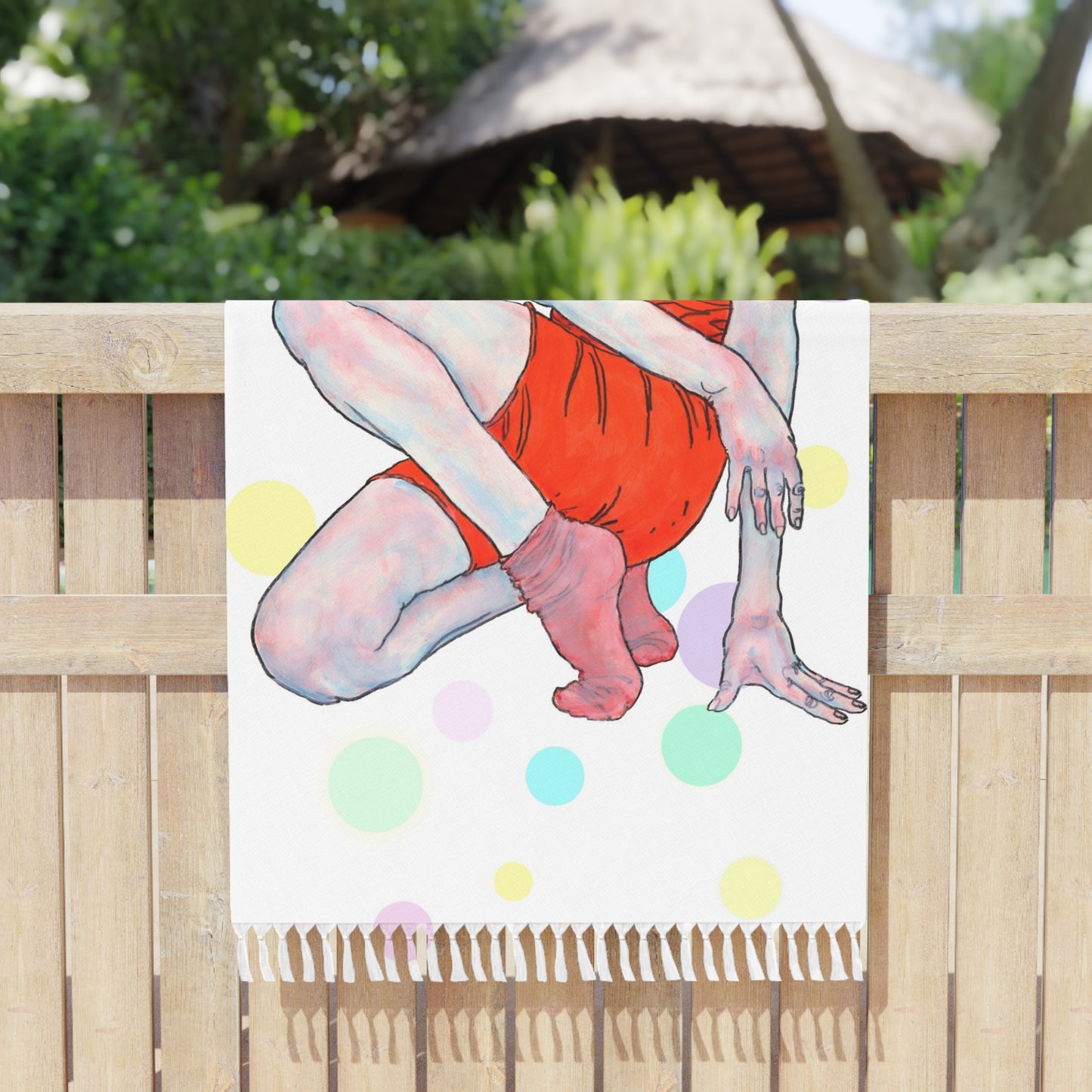 Boho Beach Cloth - Motiv Julia, H 137 cm, Farbkreise