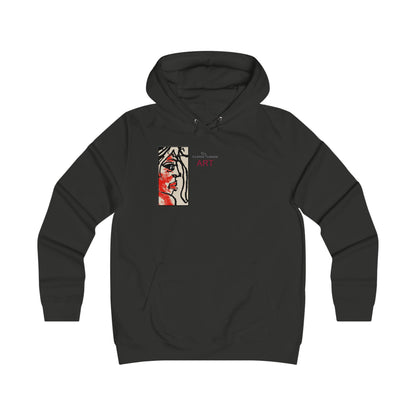 Girlie College Hoodie - Motiv Front "Ria", H 16,5 cm & Rückseite "Ria", H 49 cm