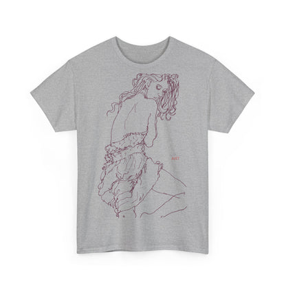 Unisex Heavy Cotton Tee - Motiv: Front Giselle violett-braun