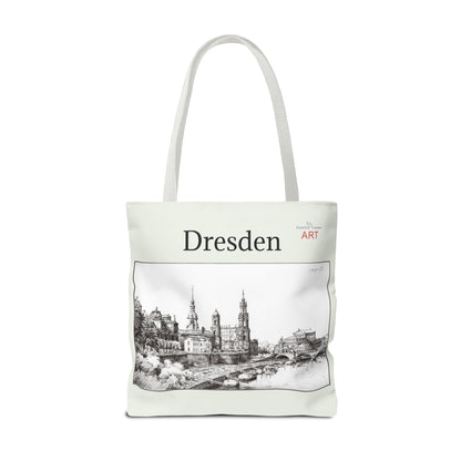 Tote Bag (AOP) - Motiv: Dresden - Terrassenufer, Bleistift