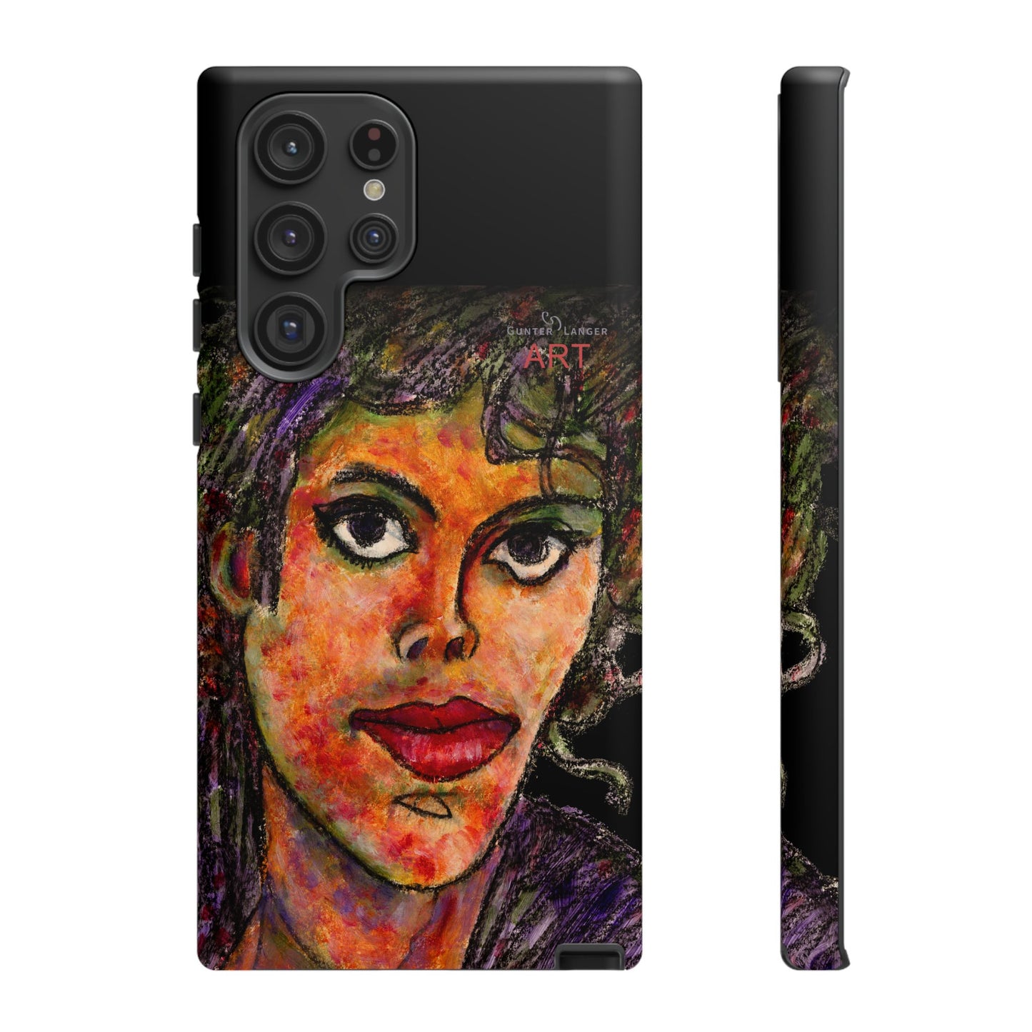 Tough Cases - Google Pixel - Samsung Galaxy - Motiv: MJ, Schwarz