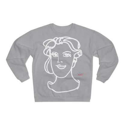 Unisex Crew Neck Sweatshirt (EU) - Motiv: Front Gia & Rückseite Gia (weiß)