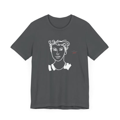 Unisex Jersey Short Sleeve Tee Shirt - Motiv: Front Lars,  H 24,5 cm