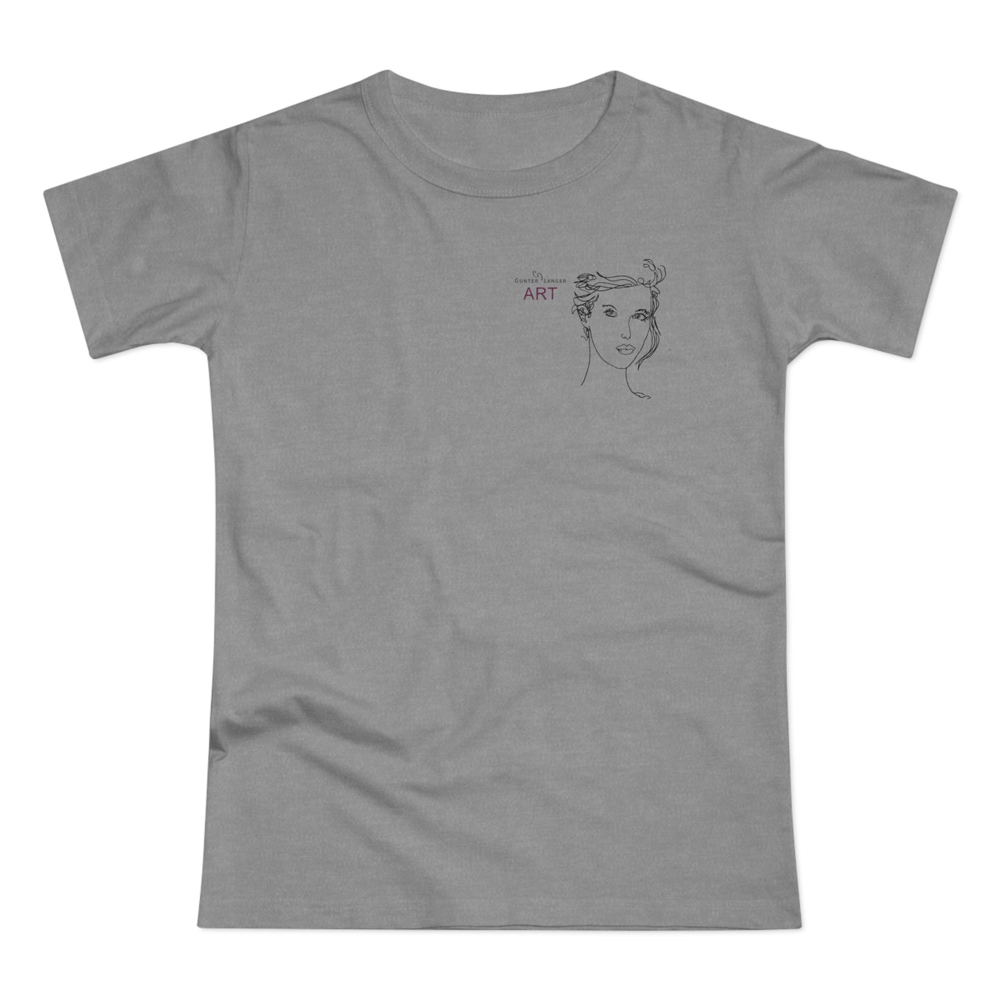 Single Jersey Women's T-shirt - hell - Motiv: Helena, H 11,5 cm