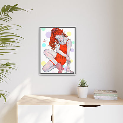 Matte Canvas, Framed (Multi-color) - Motiv:  Julia, Farbkreise, Format klein H 30,5 bis 76,2 cm
