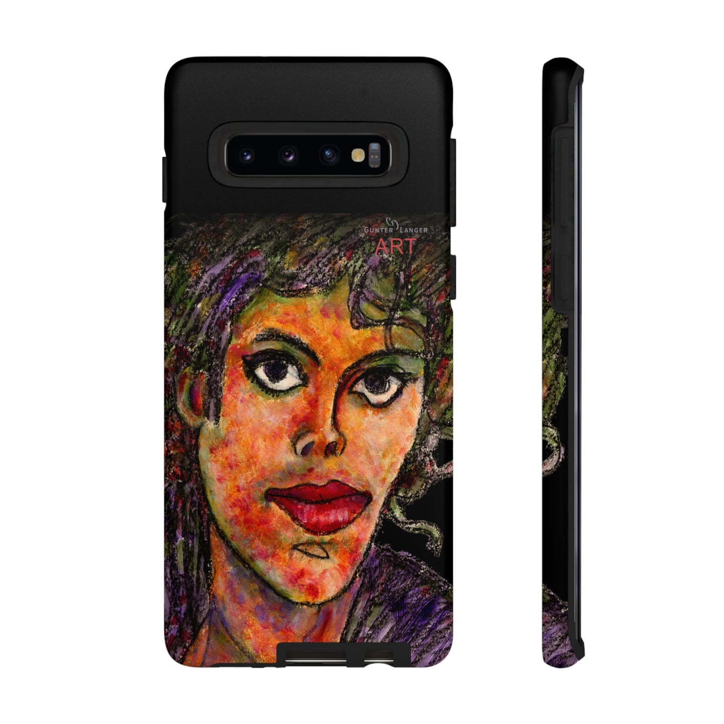 Tough Cases - Google Pixel - Samsung Galaxy - Motiv: MJ, Schwarz