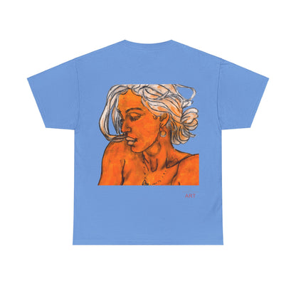 Unisex Heavy Cotton Tee - Motiv: Rückseite Amara, H 39 cm