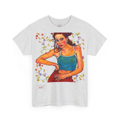 Unisex Heavy Cotton Tee - Motiv: Lea A02, Ranken, 40,45 cm, Neck Label