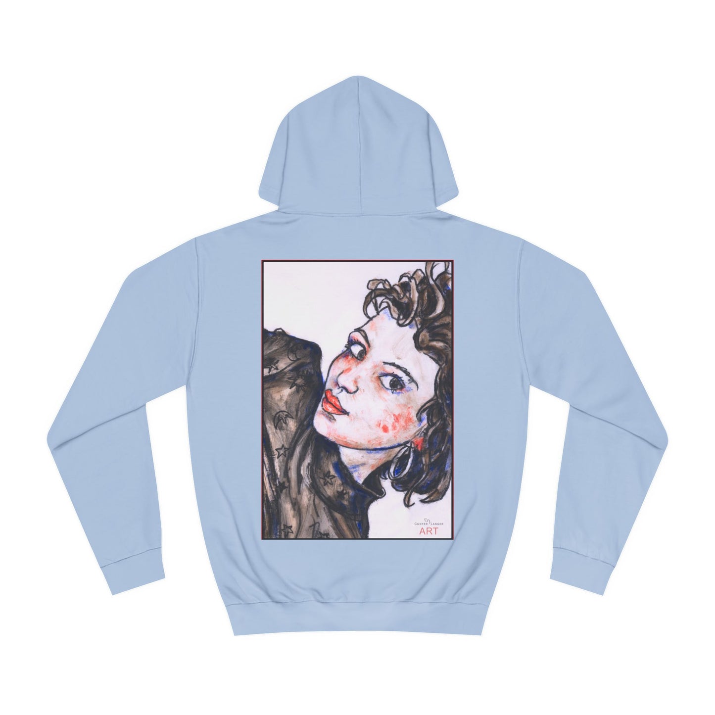 Unisex College Hoodie - Motiv: Front Annette (Ausschnitt) & Rückseite Annette