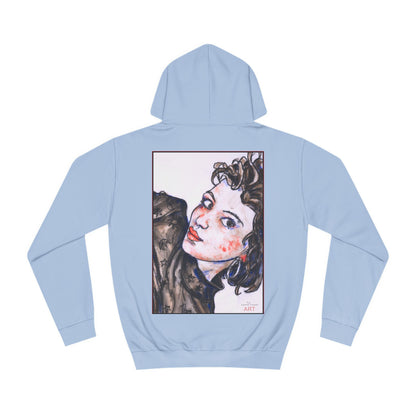 Unisex College Hoodie - Motiv: Front Annette (Ausschnitt) & Rückseite Annette