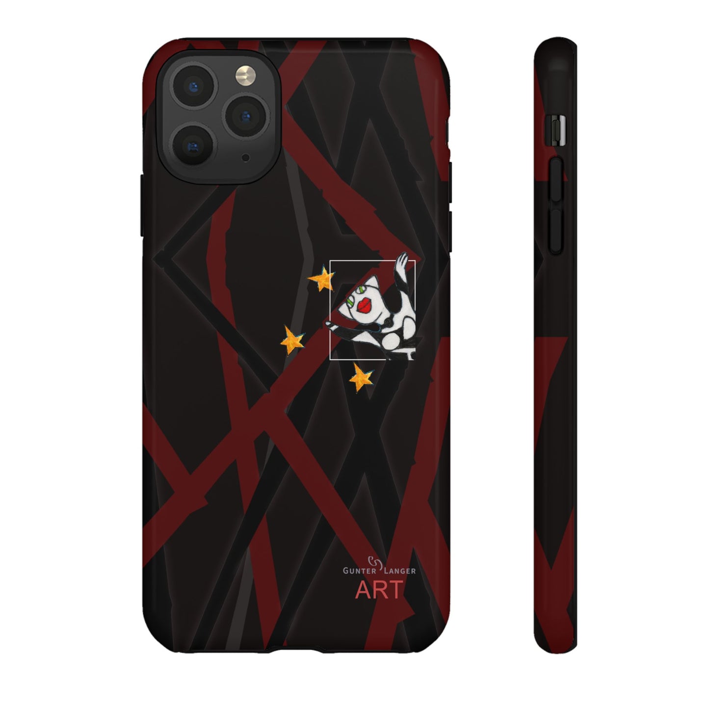 Tough Cases - iPhone - Motiv:  "Miau" klein H 8 cm, Sternenhimmel, Mikado3