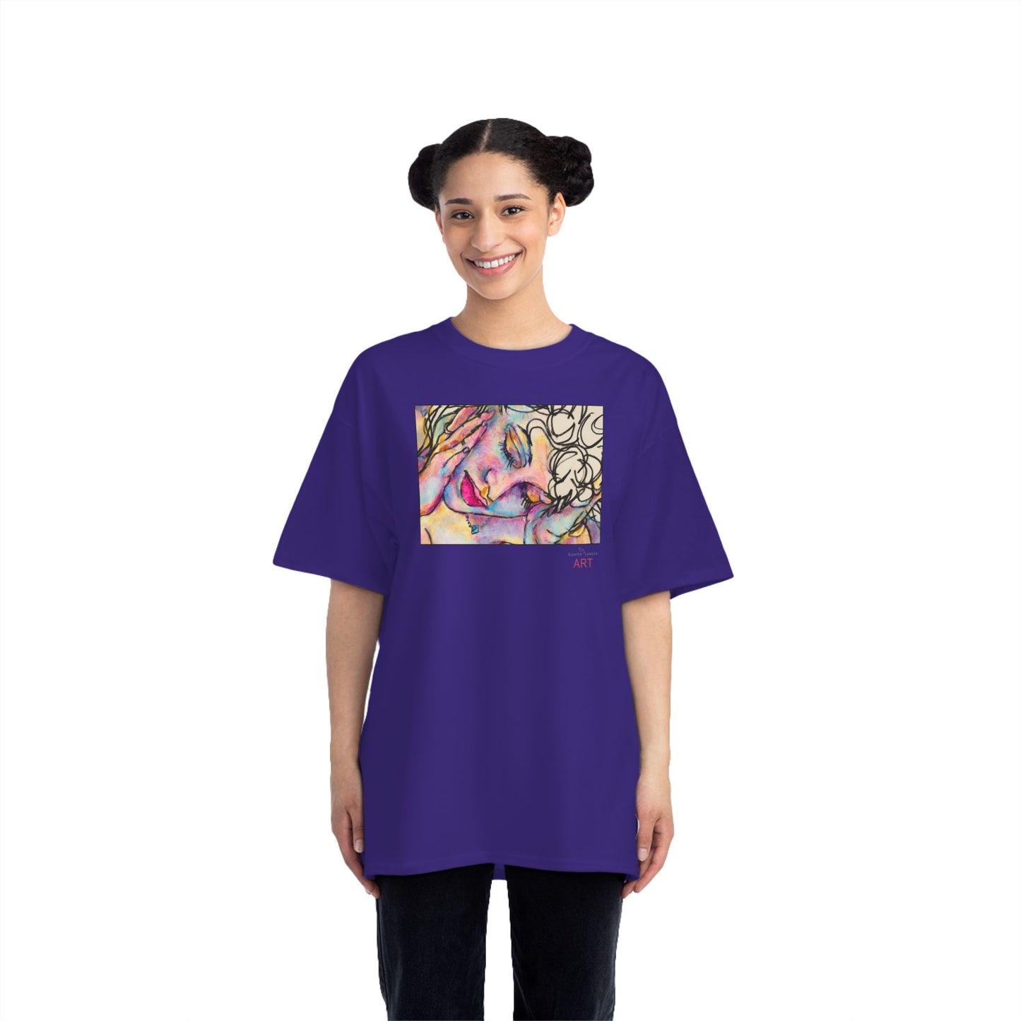 Beefy-T®  Short-Sleeve T-Shirt - Motiv: Front Mara, H 20 cm & Rückseite Mara, H 26 cm