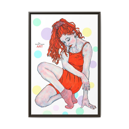 Matte Canvas, Framed (Multi-color) - Motiv:  Julia, Farbkreise, Format groß, H 91,4 bis 152,4 cm