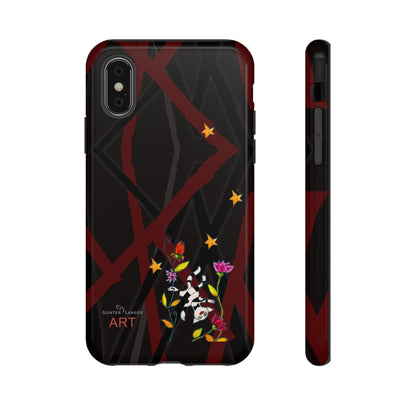 Tough Cases - Motiv: Katze schwebt und Ranken, H 5,26 cm, Mikado3