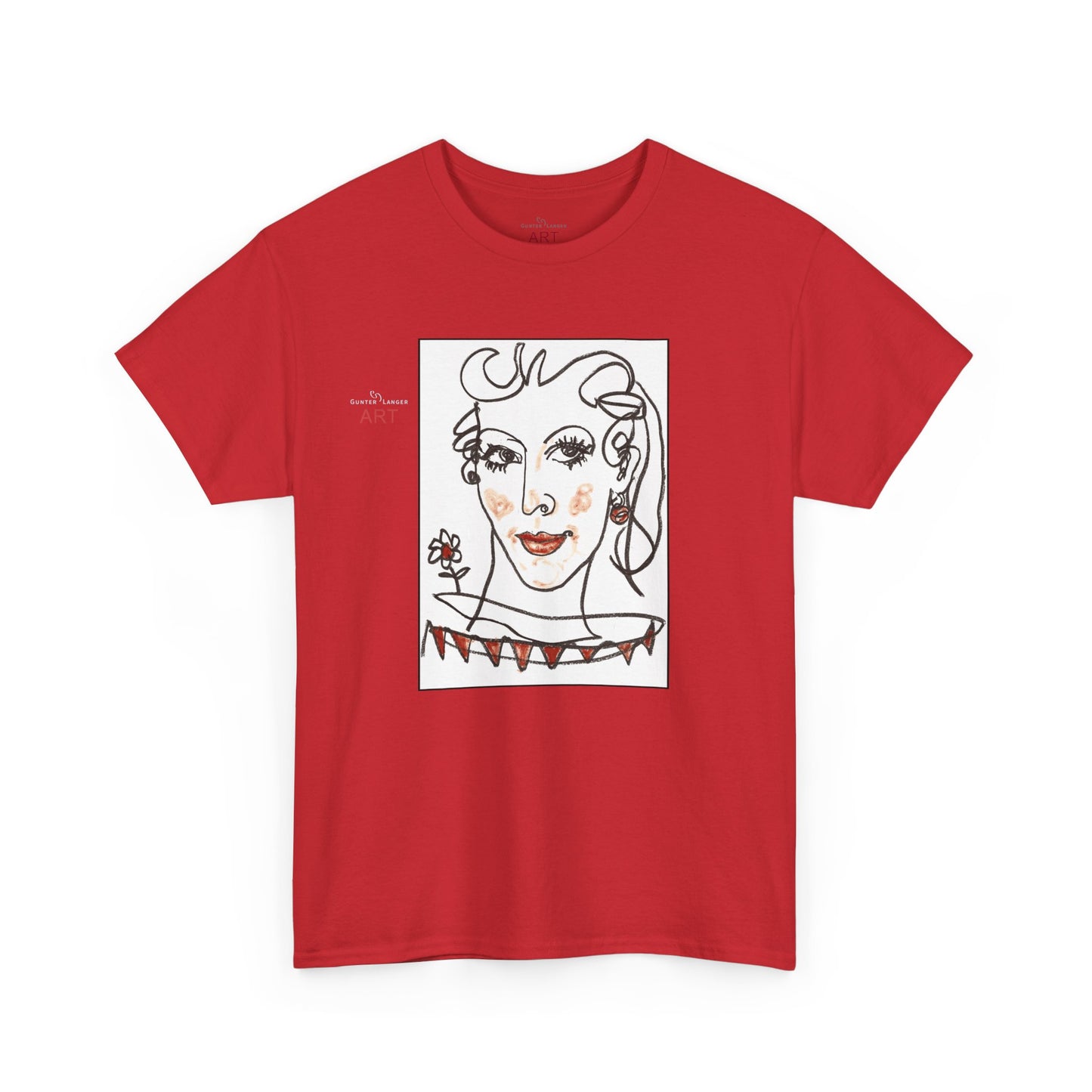 Unisex Heavy Cotton Tee - Motiv:  Front Lina, Neck Label