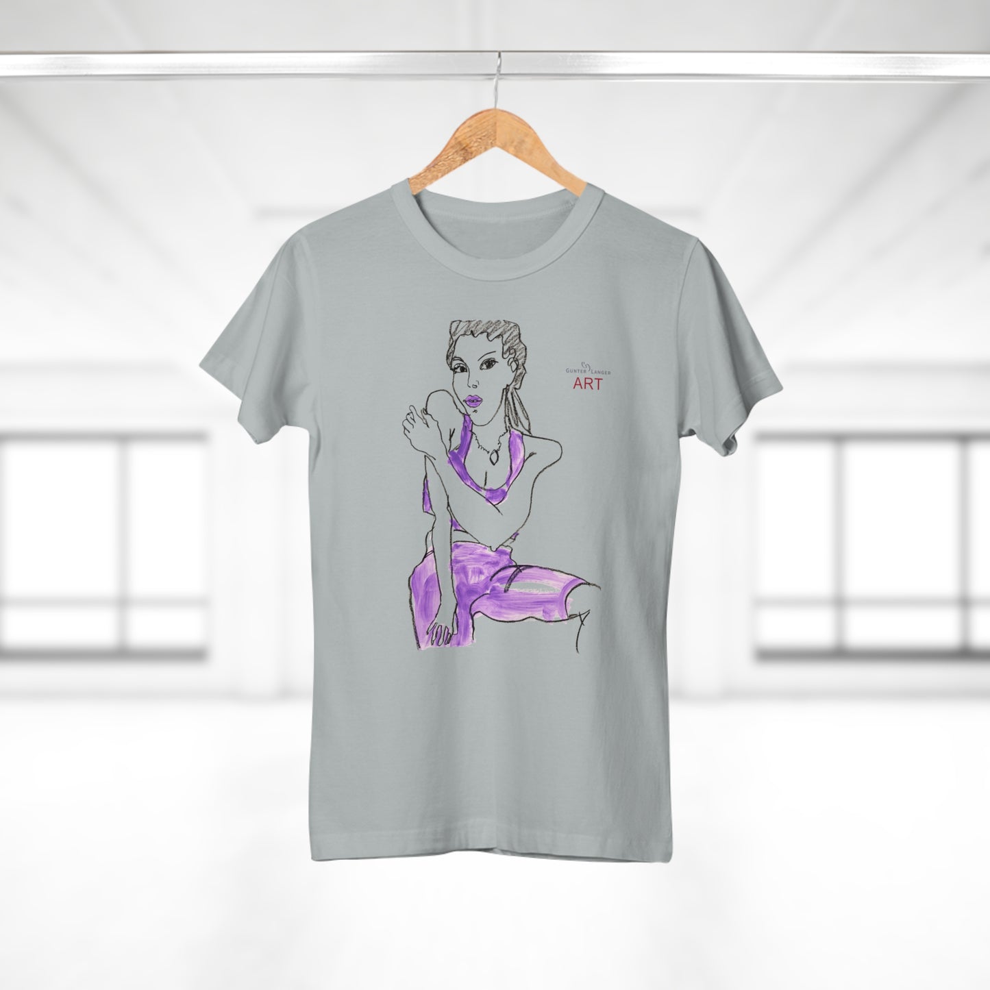 Single Jersey Women's T-shirt - Motiv: Front, Front Carlotta H 34,5 cm