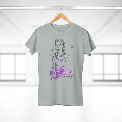 Single Jersey Women's T-shirt - Motiv: Front, Front Carlotta H 34,5 cm