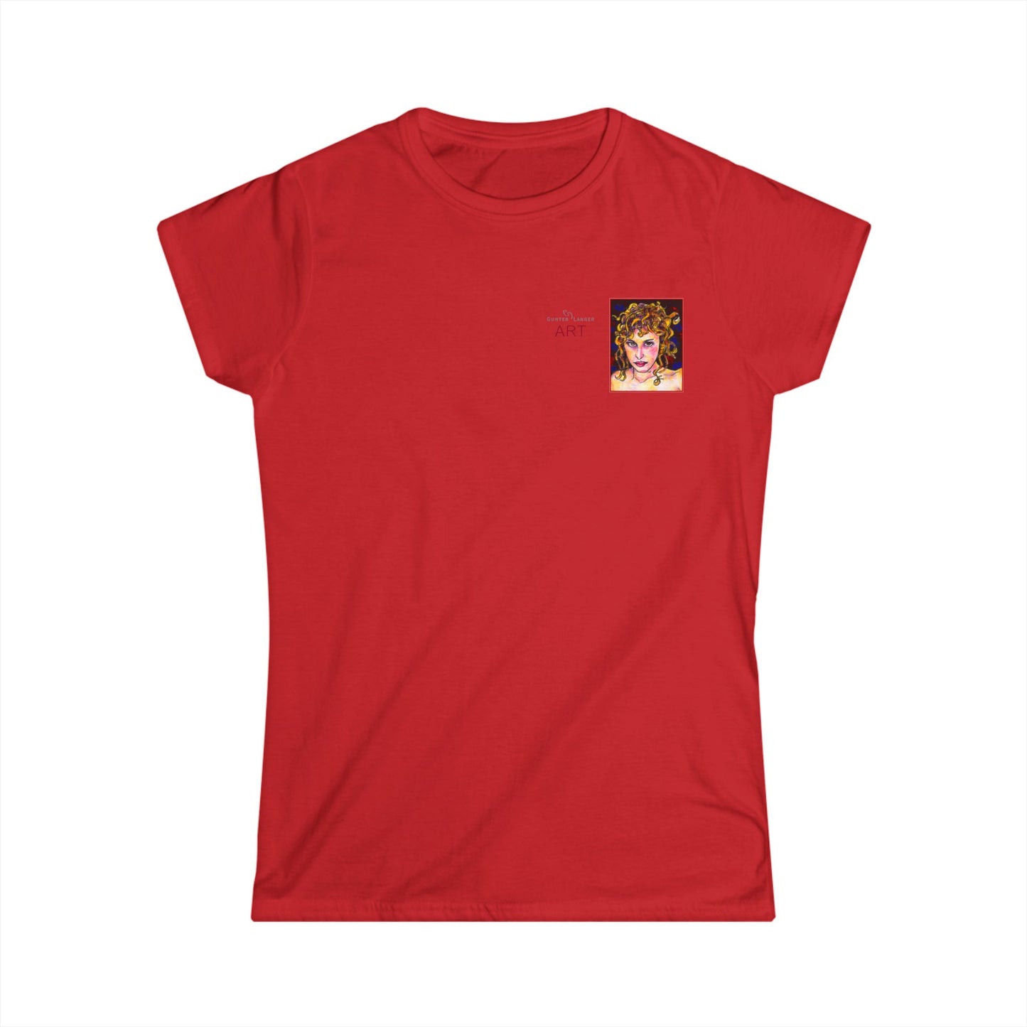 Women's Softstyle Tee - Motiv: Front, Antonietta, H 8 cm