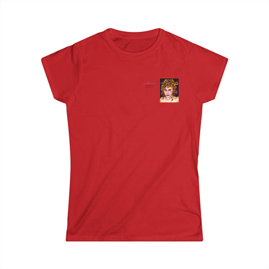 Women's Softstyle Tee - Motiv: Front, Antonietta, H 8 cm