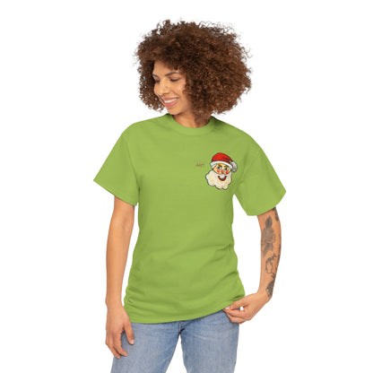 Unisex Heavy Cotton Tee - Motiv: Weihnachtsmann, H 13 cm