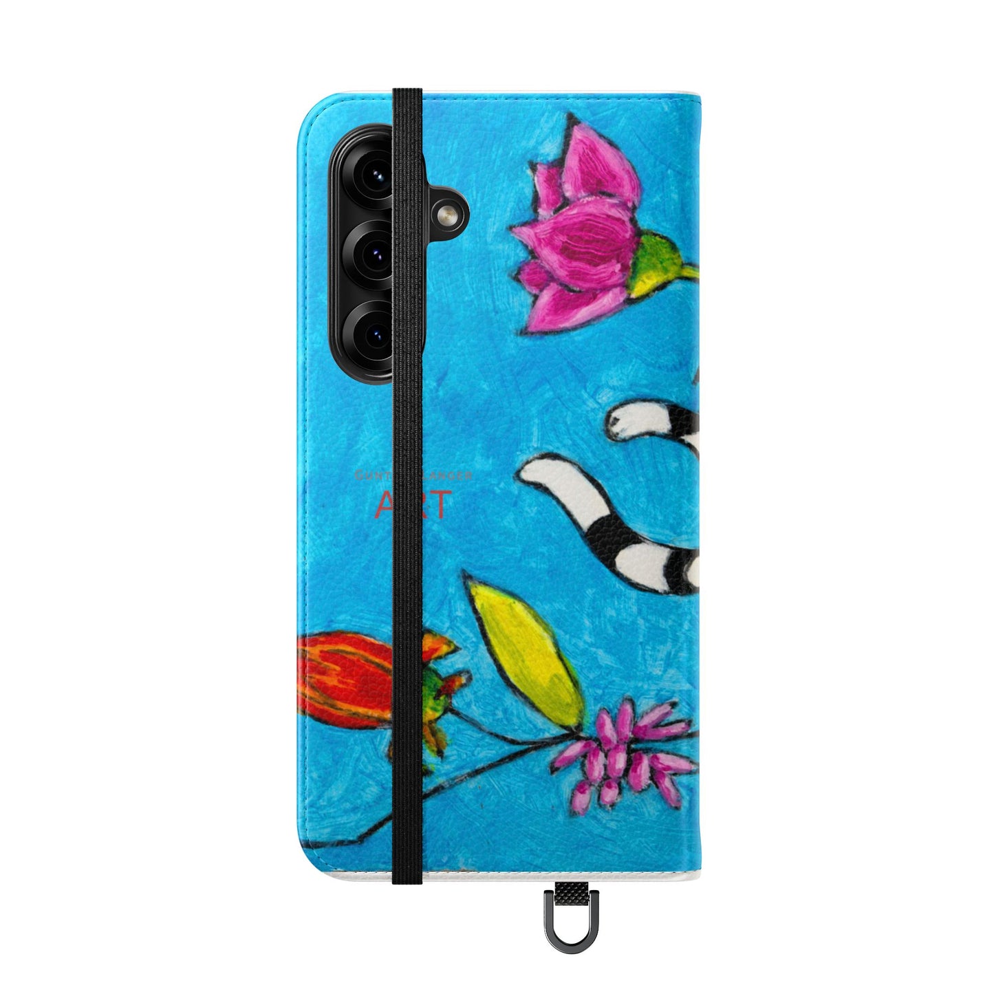 Flip Cases - Motiv: Gescheckte Katze schwebt