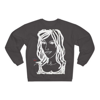 Unisex Crew Neck Sweatshirt (EU) - Motiv: Front Esther &  Rückseite Esther (weiß)