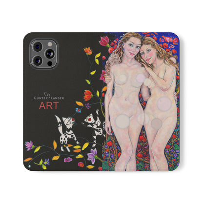 Flip Cases - Motiv: Waldnymphen, Schwarz, Seifenblasen