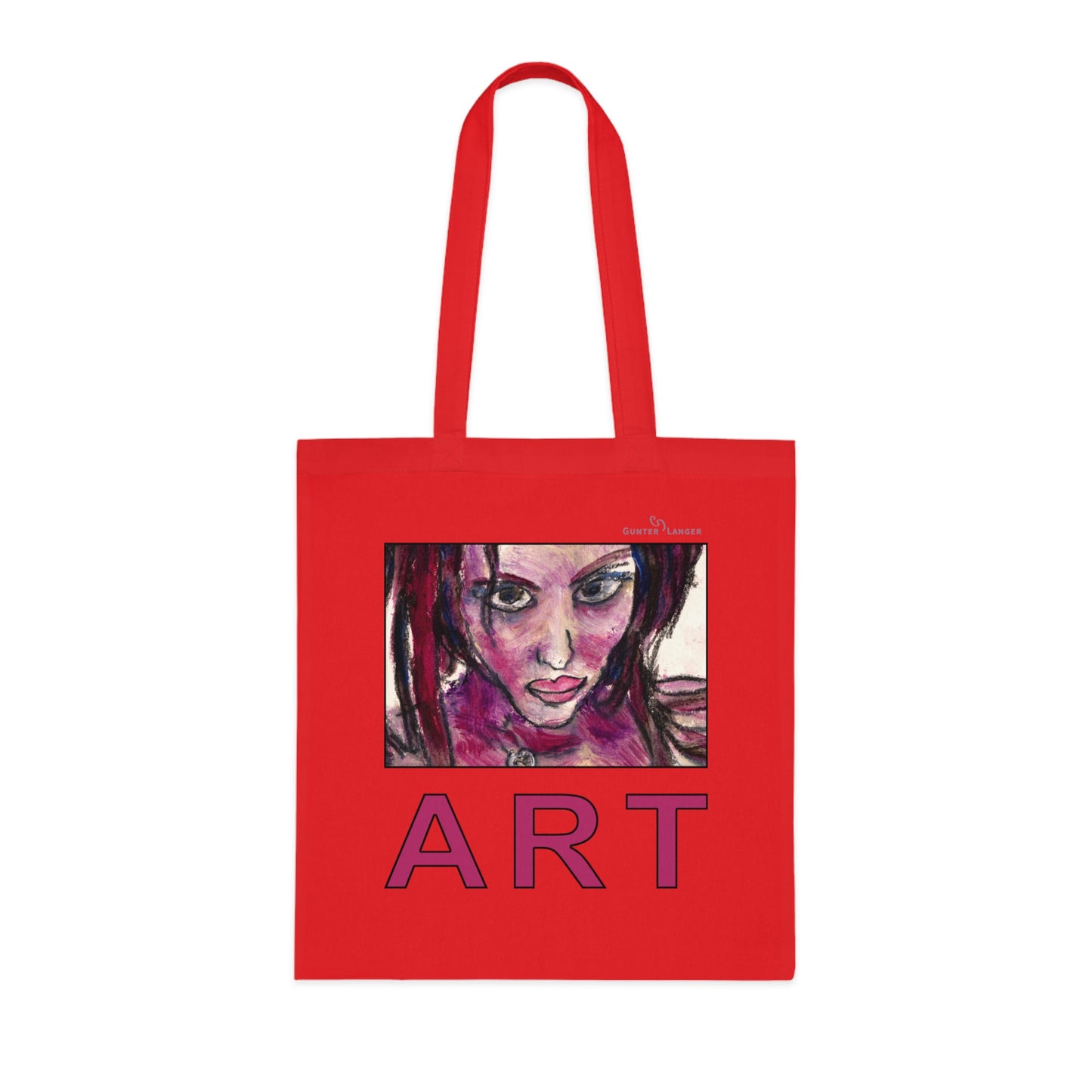 Cotton Tote - Motiv: Lola ART, einseitig bedruckt, H 17,5 cm