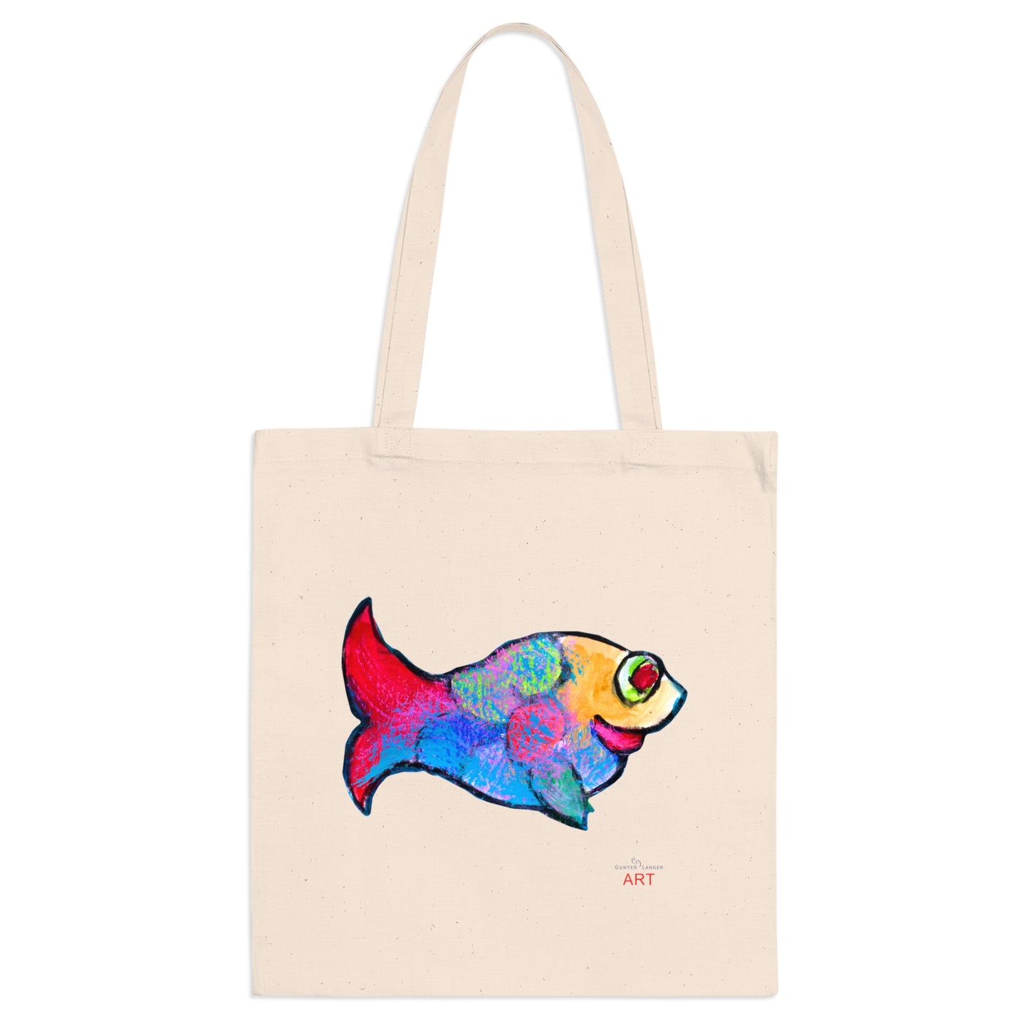 Tote Bag - Motiv: Fisch, einseitig bedruckt