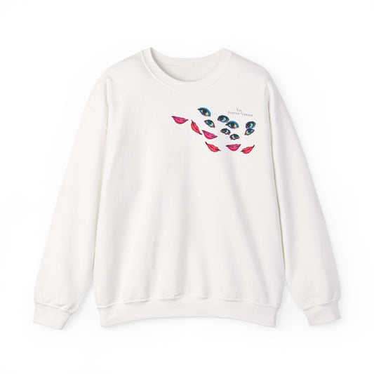 Unisex Heavy Blend™ Crewneck Sweatshirt - Motiv: Augen & Freundinnen (gerahmt)