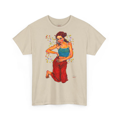 Unisex Heavy Cotton Tee - Motiv: Motiv Lea, Ranken, 49cm, Neck Label