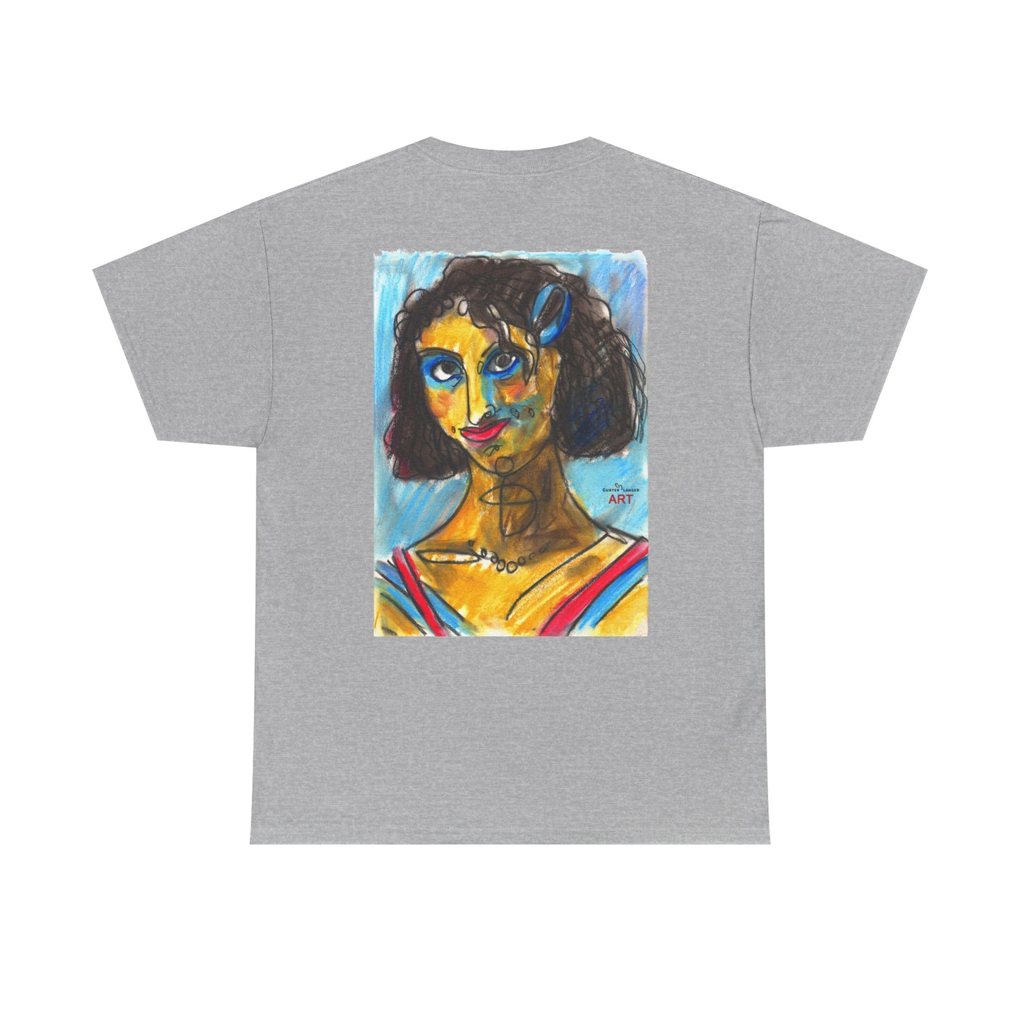 Unisex Heavy Cotton Tee - Motiv Augen & Frechdax, Neck Label