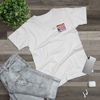 Single Jersey Women's T-shirt - hell - Motiv: Alva, Ausschnitt, H 6,5 cm