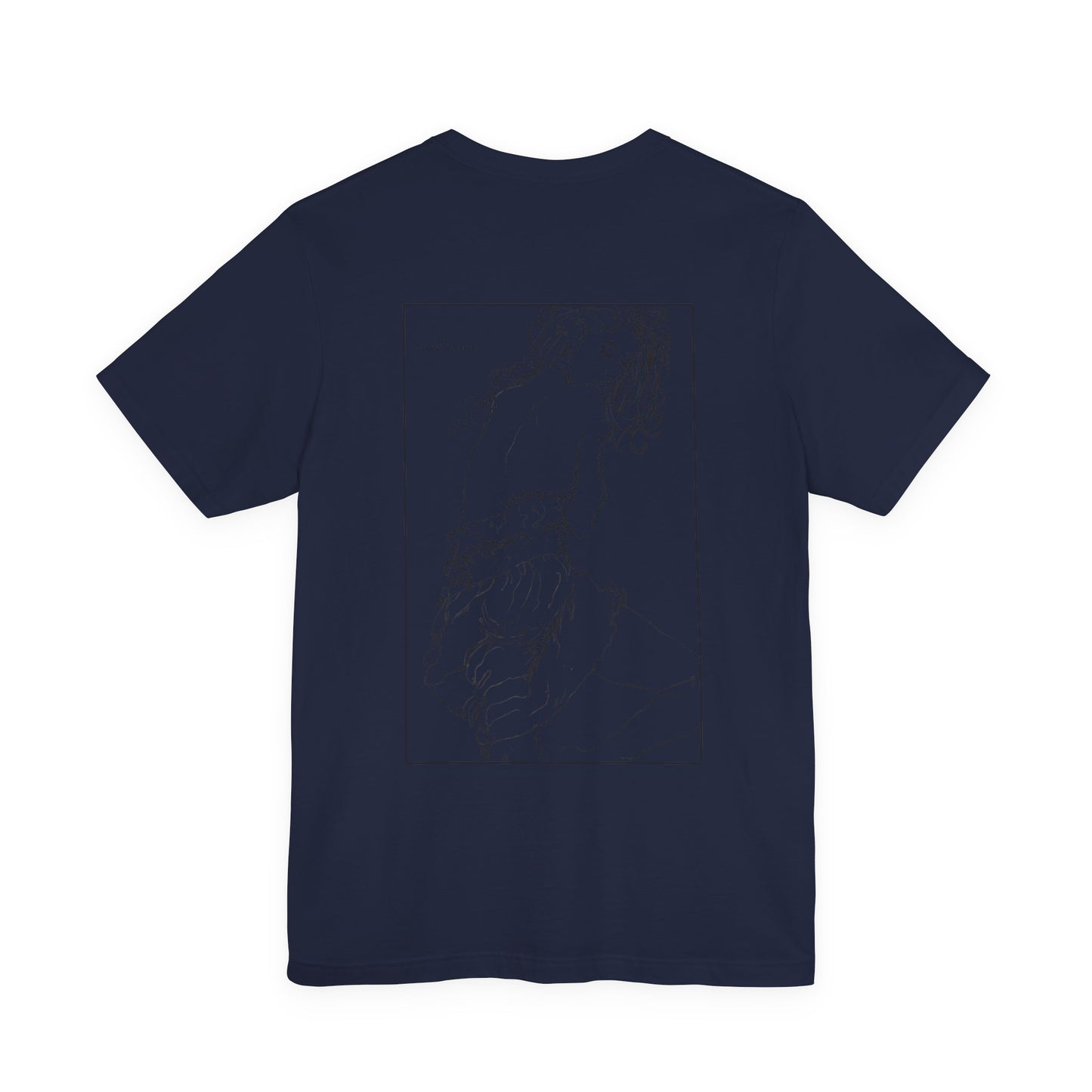 Unisex Jersey Short Sleeve Tee - Motiv: Rückseite Giselle, Kasten, H 40 cm