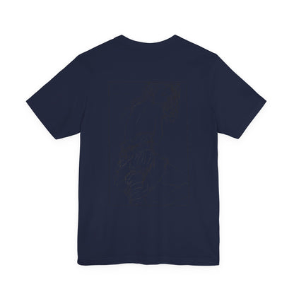 Unisex Jersey Short Sleeve Tee - Motiv: Rückseite Giselle, Kasten, H 40 cm
