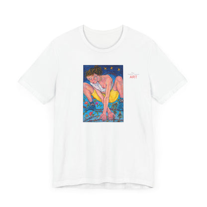 Unisex Jersey Short Sleeve Tee - Motiv: Front Alva, H 26 cm & Rückseite Alva, H 41 cm