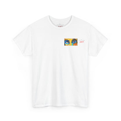 Unisex Heavy Cotton Tee - Motiv Augen & Frechdax, Neck Label