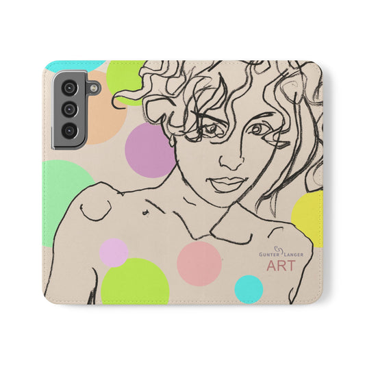 Flip Cases - Motiv: Bea, farbige Punkte