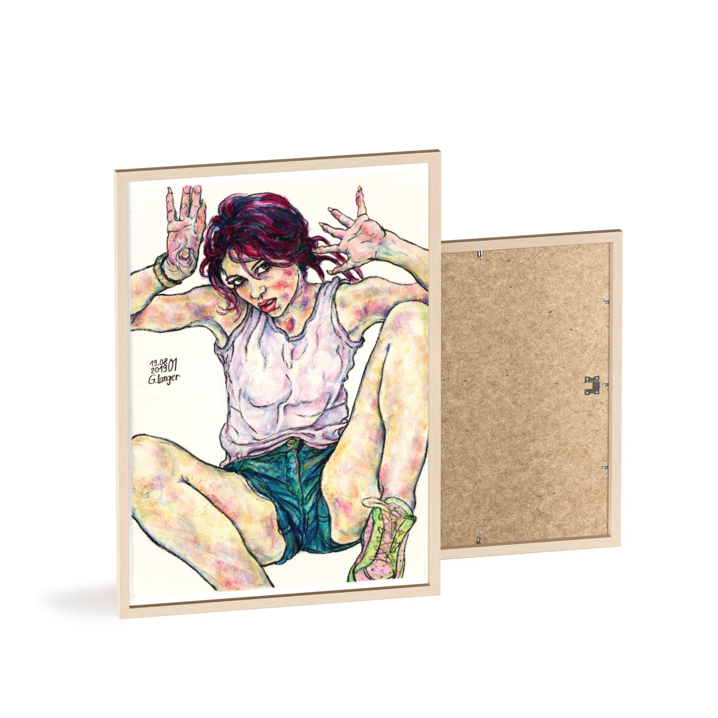 Posters with Wooden Frame - Motiv: Siegesgöttin