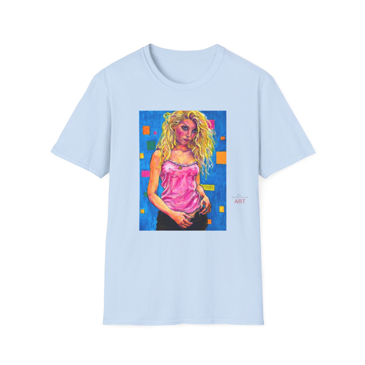 Unisex Softstyle T-Shirt - Motiv: Front Maria,  H 33cm