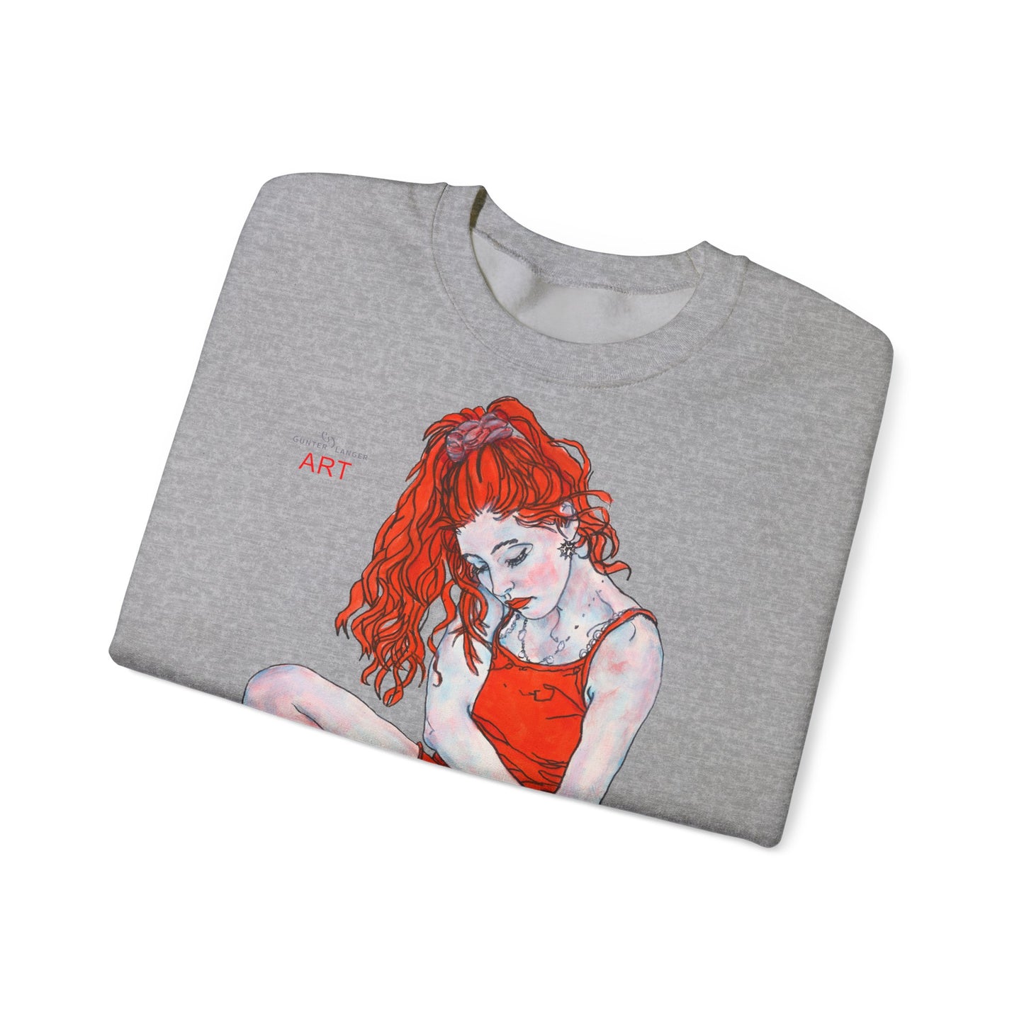 Unisex Heavy Blend™ Crewneck Sweatshirt - Motiv: Front Julia & Rückseite Julia
